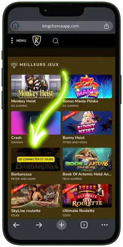 Kings Chance Casino choisir un jeu