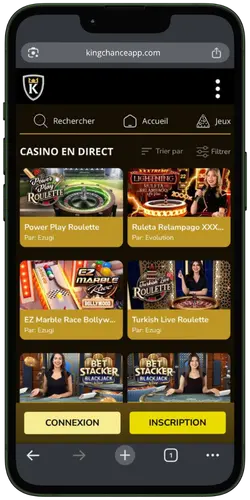 Kings Chance Casino section casino en direct